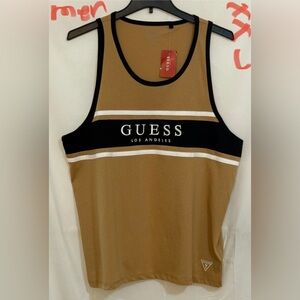 Guess Beige and Black Cotton Top